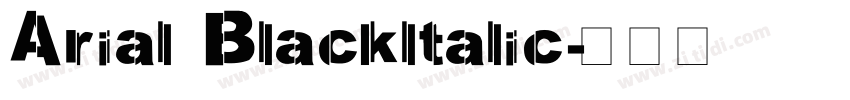 Arial Blackltalic字体转换